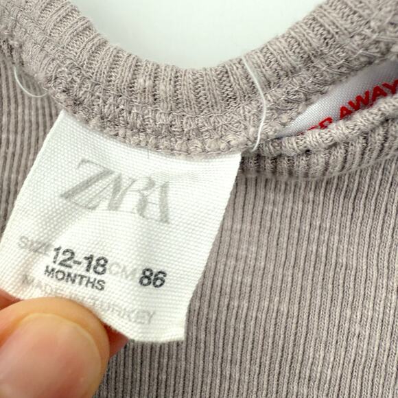 Zara Ribbed Tulle Skirted Bodysuit Dress - Picture 5 of 6